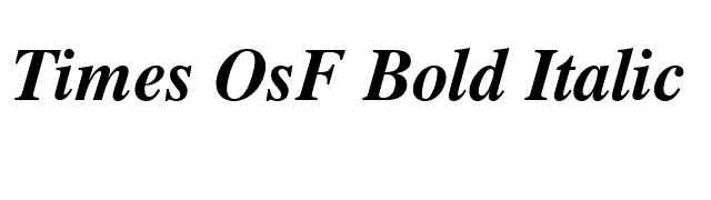 Times OsF Bold Italic font preview