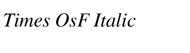 Times OsF Italic font preview