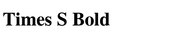 Times S Bold font preview