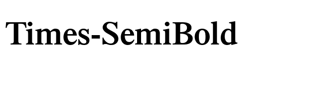 Times-SemiBold font preview