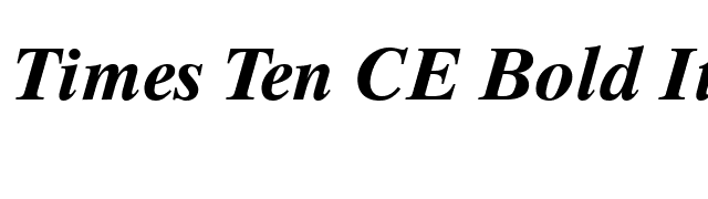 Times Ten CE Bold Italic font preview