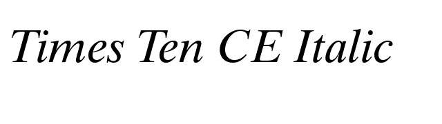Times Ten CE Italic font preview