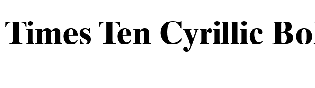 Times Ten Cyrillic Bold font preview