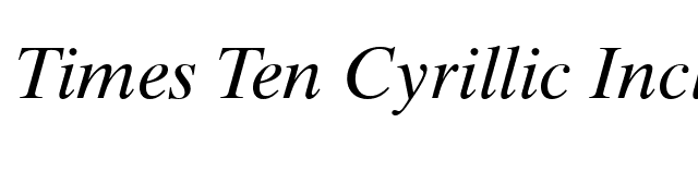 Times Ten Cyrillic Inclined font preview