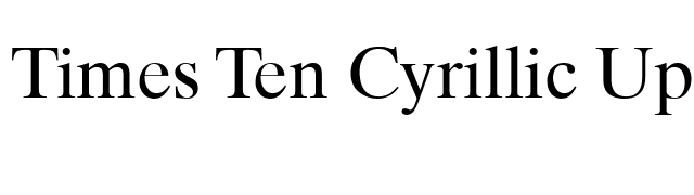 Times Ten Cyrillic Upright font preview