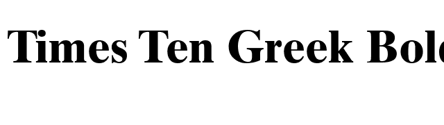 Times Ten Greek Bold font preview