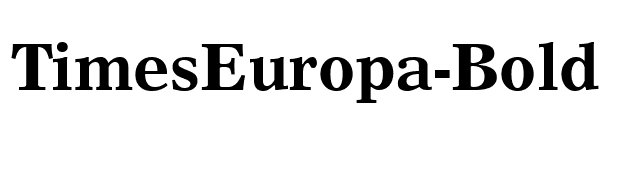 TimesEuropa-Bold font preview