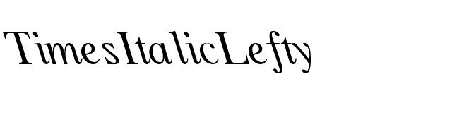 TimesItalicLefty font preview