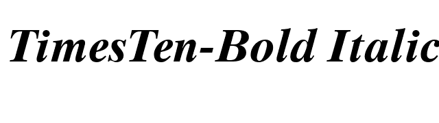TimesTen-Bold Italic font preview