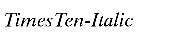 TimesTen-Italic font preview