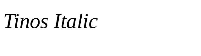 Tinos Italic font preview