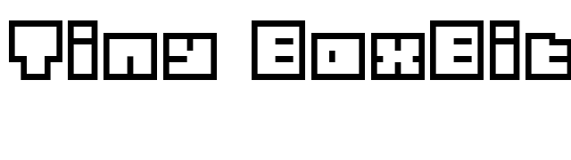 Tiny BoxBitA10 font preview