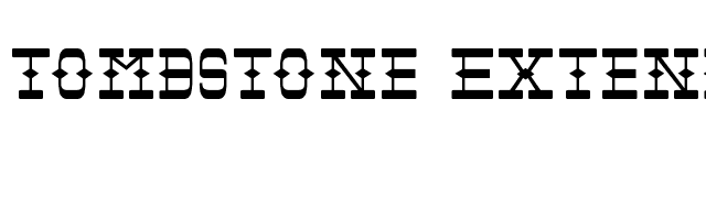 Tombstone Extended font preview