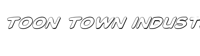 Toon Town Industrial Shadow Italic font preview