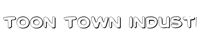 Toon Town Industrial Shadow font preview