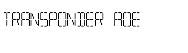 Transponder AOE font preview