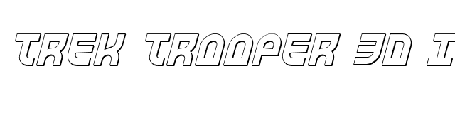 Trek Trooper 3D Italic font preview