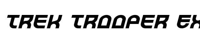 Trek Trooper Expanded Italic font preview