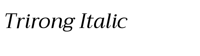 Trirong Italic font preview