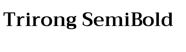 Trirong SemiBold font preview