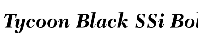 Tycoon Black SSi Bold Italic font preview