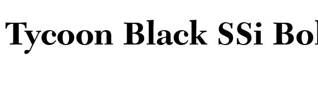 Tycoon Black SSi Bold font preview