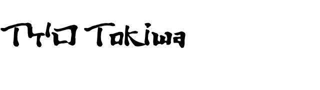 TYO Tokiwa font preview