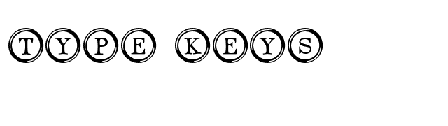 Type Keys font preview