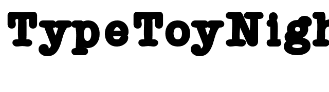 TypeToyNight font preview