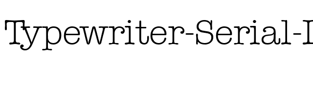 Typewriter-Serial-Light-Regular font preview