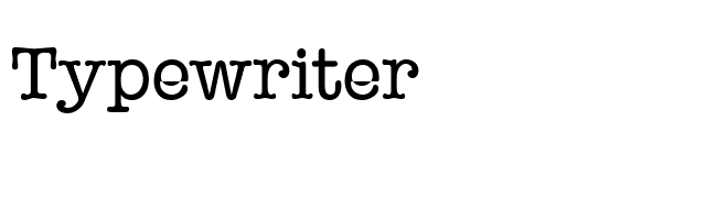 Typewriter font preview