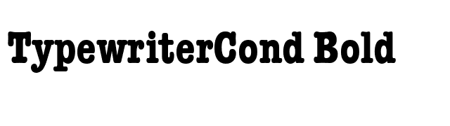 TypewriterCond Bold font preview