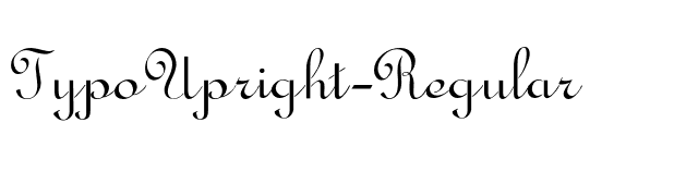 TypoUpright-Regular font preview