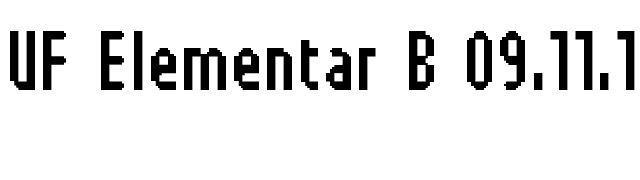 UF Elementar B 09.11.1 a font preview