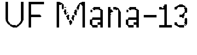 UF Mana-13 font preview