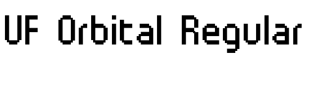 UF Orbital Regular font preview