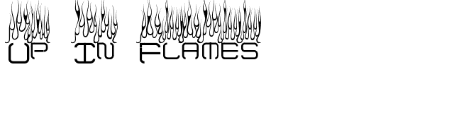 Up In Flames font preview