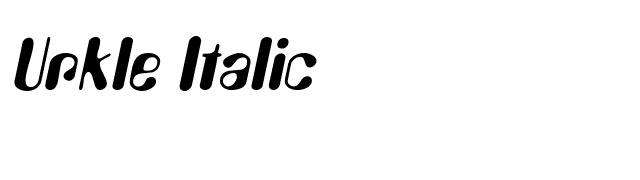Urkle Italic font preview
