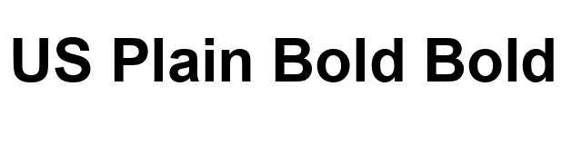 US Plain Bold Bold font preview