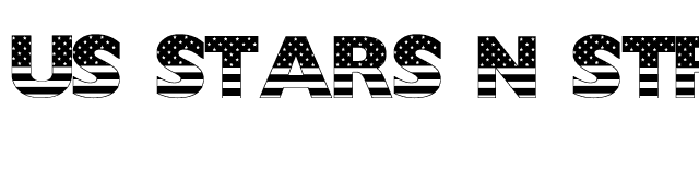 US Stars N Stripes font preview