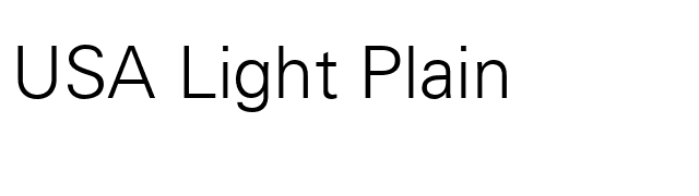 USA Light Plain font preview