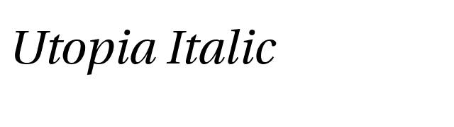 Utopia Italic font preview