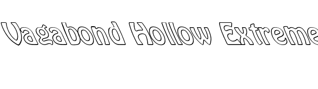 Vagabond Hollow Extreme Lefti font preview