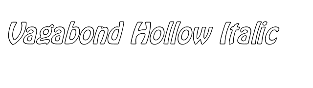 Vagabond Hollow Italic font preview