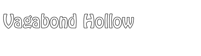 Vagabond Hollow font preview
