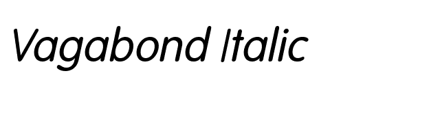 Vagabond Italic font preview