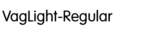 VagLight-Regular font preview