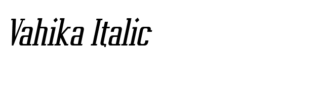 Vahika Italic font preview