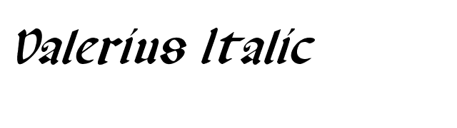 Valerius Italic font preview