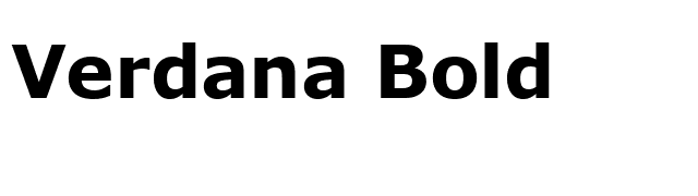 Verdana Bold font preview